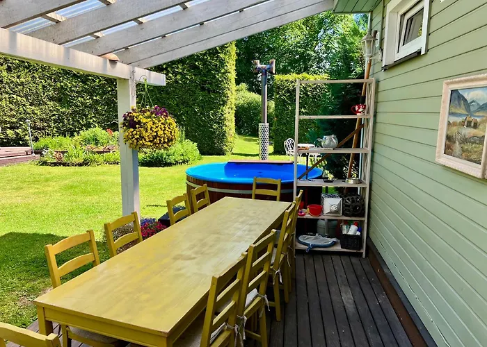 Private Family With Sauna, Hot Tub, Playground And Outside Lounge Area Villa